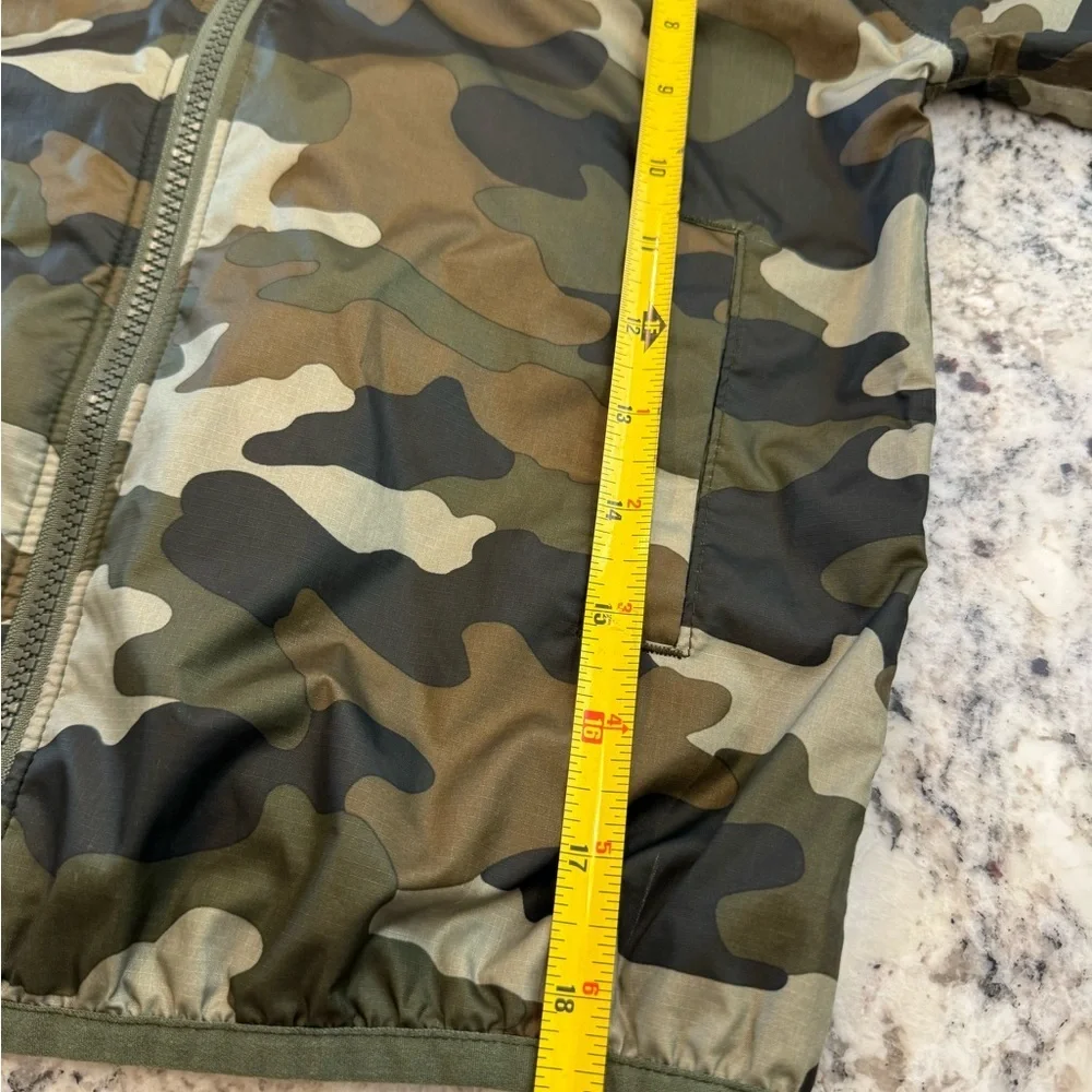 Lands’ End Kids Camo Hooded Windbreaker Jacket Size 7